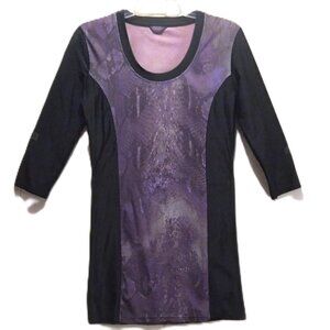 NWOT - Dereon Dress - Black/Purple Snakeskin Print - Bust: 34" / Length: 32"